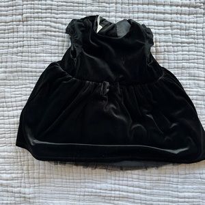 H&M black velvet dress 18mo